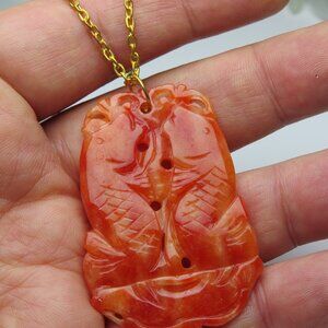 14K Jade Pendant With Necklace